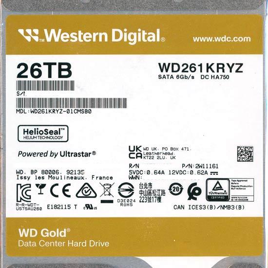 Western Digital製HDD　WD261KRYZ　26TB SATA600 7200