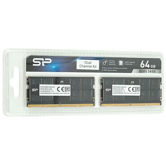 Silicon Power　SP064GBSVU560F22　SODIMM DDR5 PC5-44800 32GB 2枚組