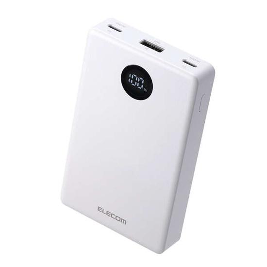 ELECOM　半固体モバイルバッテリー 10000mAh/35W　DE-C86-10000WH　ホワイト