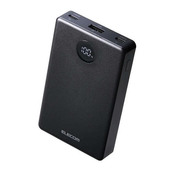 ELECOM　半固体モバイルバッテリー 10000mAh/35W　DE-C86-10000BK　ブラック