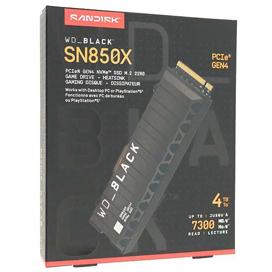 Sandisk　内蔵SSD 4TB WD_Black SN850X NVMe SSD WDS400T2XHE