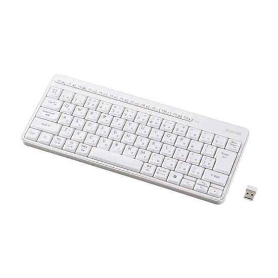 ELECOM　2.4GHz静音ミニキーボード　TK-QT11MDMWH　ホワイト