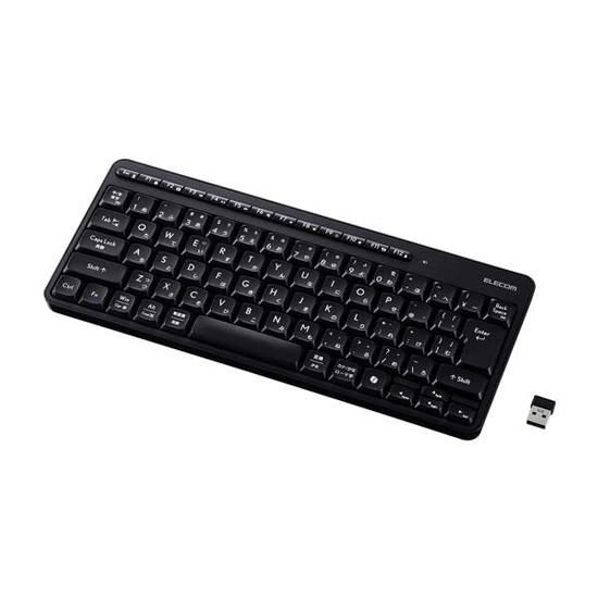 ELECOM　2.4GHz静音ミニキーボード　TK-QT11MDMBK　ブラック