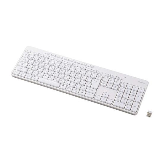 ELECOM　2.4GHz静音フルキーボード　TK-QT11FDMWH　ホワイト