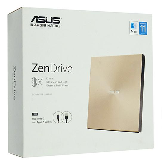 ASUS　外付け DVDドライブ　SDRW-08U9M-U/GOLD/G/AS/P2G　ゴールド