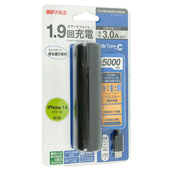 BUFFALO　モバイルバッテリー 5000mAh　BSMPB5010C2BK　ブラック