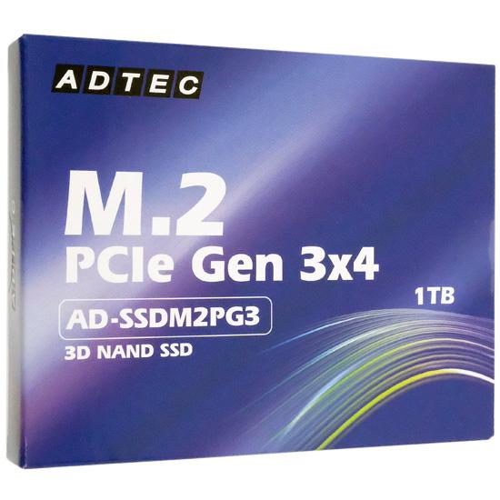 ADTEC　M.2 SSD　AD-SSDM2PG3-1TB　1TB
