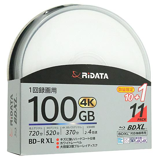 RiTEK　ブルーレイディスク RIDATA BD-R520PW4X.10+1SPB　BD-R XL 4倍速 11枚･･･