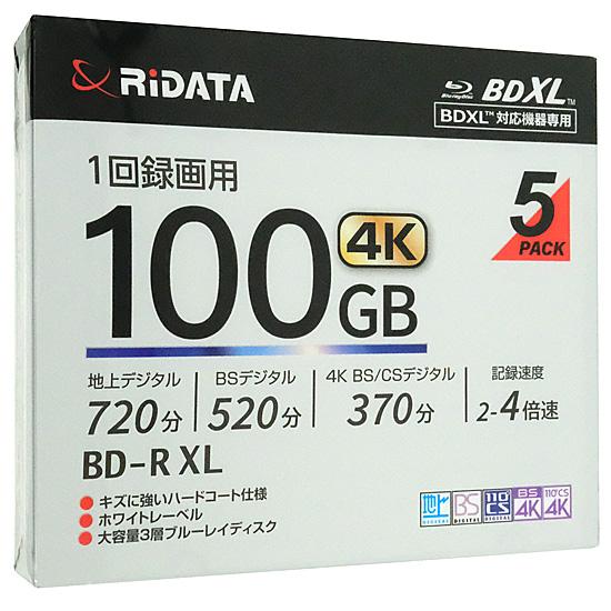 RiTEK　ブルーレイディスク RIDATA BD-R520PW4X.5PSCB　BD-R XL 4倍速 5枚組