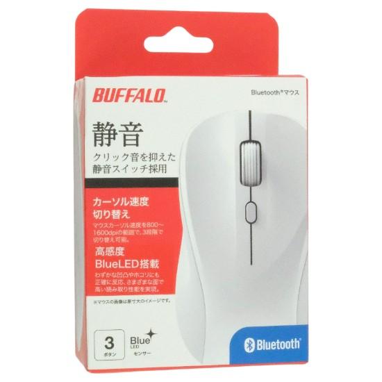 BUFFALO　BlueLED光学式マウス 静音 3ボタン BSMBB110WH　ホワイト