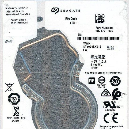 SEAGATE HDD　ST1000LX015　1TB 7mm