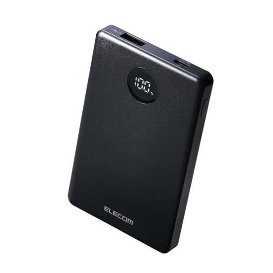 ELECOM　半固体モバイルバッテリー 5000mAh/22.5W　DE-C85-5000BK　ブラック