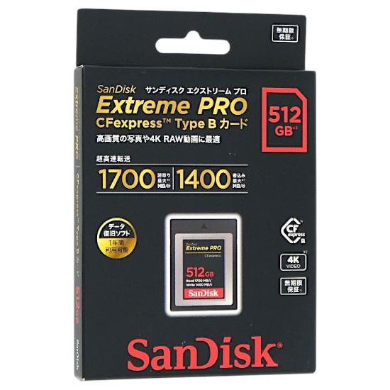 SanDisk　Cfexpressカード Type B エクトリーム プロ　SDCFE-512G-JN4NN　512･･･