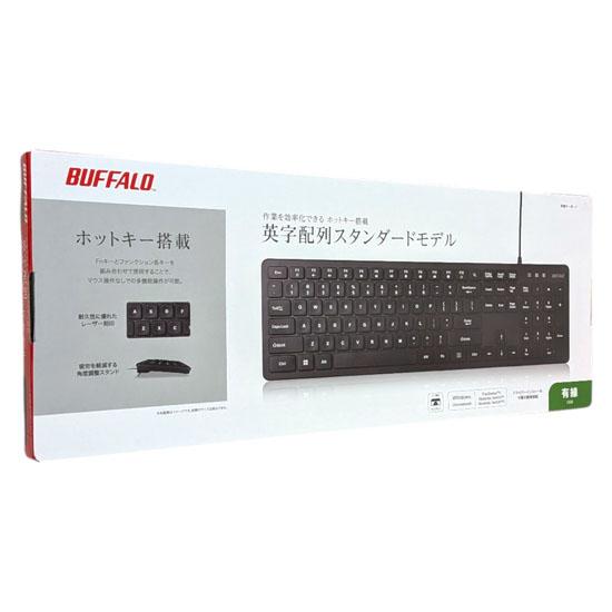 BUFFALO　USB接続 有線スタンダードキーボード 英語配列　BSKBU110ENBK　ブラ･･･