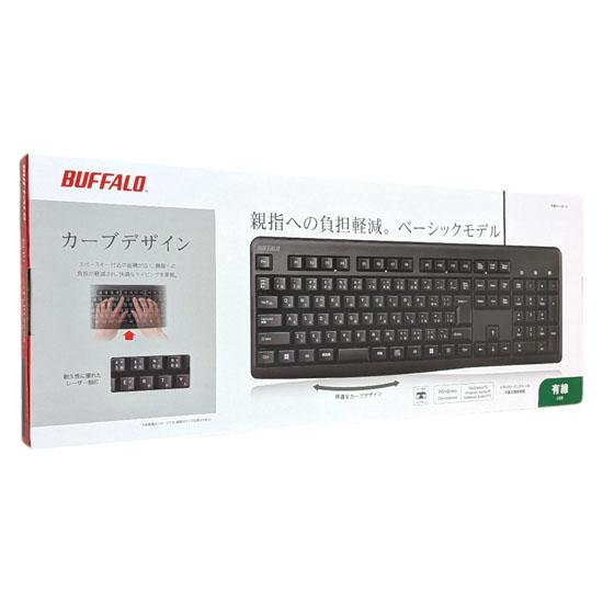 BUFFALO　USB接続 有線スタンダードキーボード　BSKBU110BK　ブラック