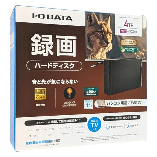 I-O DATA　外付けHDD HDD-UT4KB　ブラック