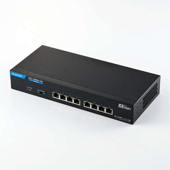 エレコム　10Gマルチギガ対応8ポートスイッチ　EHC-X08MA-HB　ブラック
