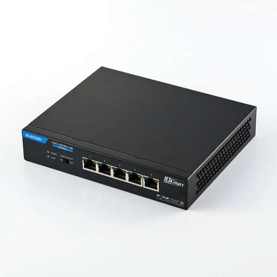 エレコム　10Gマルチギガ対応5ポートスイッチ　EHC-X05MA-HB　ブラック