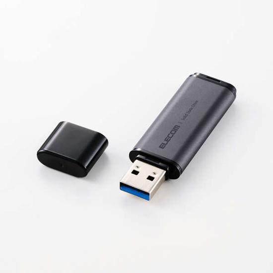 ELECOM　キャップ式外付けポータブルSSD　ESD-ERC1000GBK　ブラック　1TB