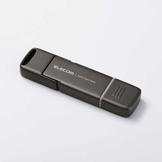ELECOM　外付けポータブルSSD　ESD-EPD0500GGY　グレー