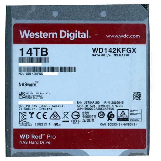 Western Digital HDD　WD142KFGX　14TB SATA600 7200