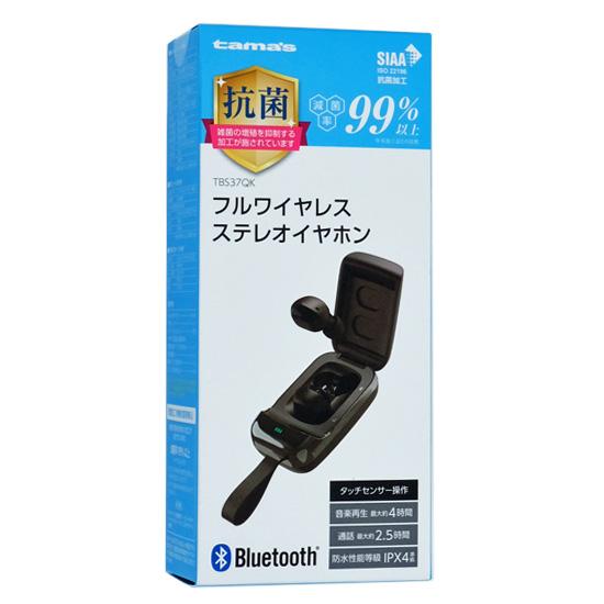 多摩電子工業　Bluetoothフルワイヤレスイヤホン　TBS37QK　ブラック