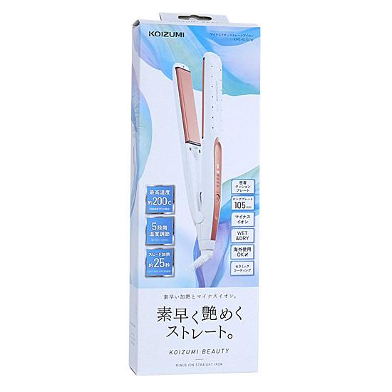KOIZUMI　マイナスイオンストレートアイロン　KHS-8230/W　ホワイト
