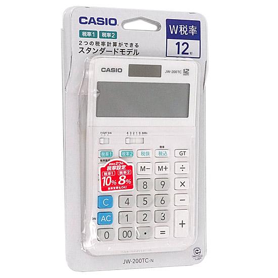 CASIO　W税率電卓 12桁 ジャストタイプ　JW-200TC-N