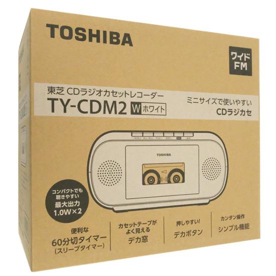 TOSHIBA　CDラジオカセットレコーダー　TY-CDM2(W)　ホワイト