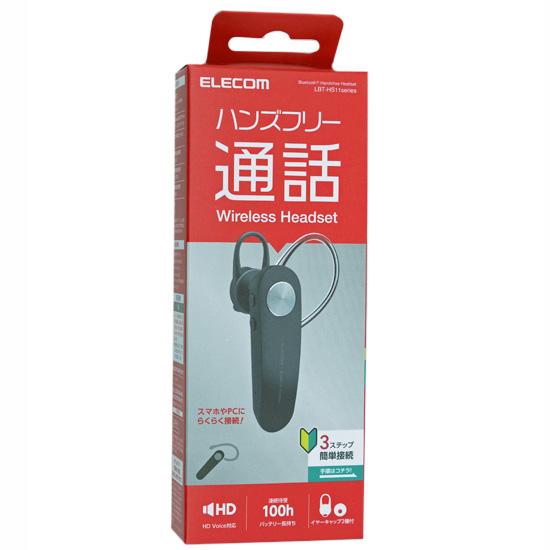 ELECOM　Bluetoothハンズフリーヘッドセット　LBT-HS11BK　ブラック