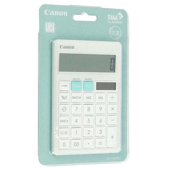 CANON　カラフル電卓 卓上　HS-1200TC-WH　ホワイト
