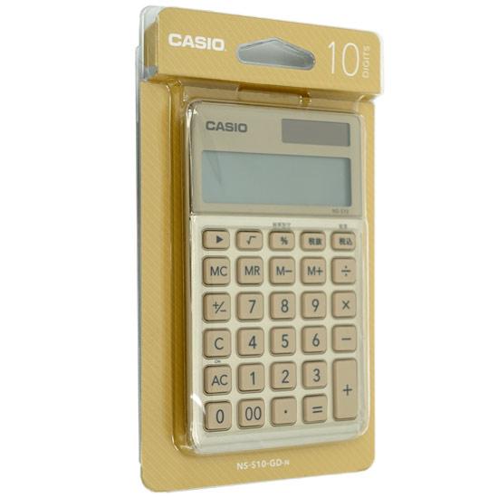 CASIO　デザイン電卓　NS-S10-GD　ゴールド