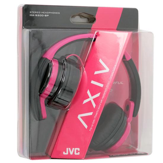 JVC　ステレオミニヘッドホン　HA-S200-BP　ブラック＆ピンク