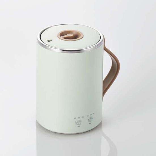 エレコム　マグカップ型電気なべ Cook Mug　HAC-EP02GR　ミント