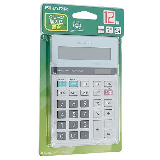 SHARP　実務電卓 ナイスサイズタイプ卓上 12桁　EL-N412K-X