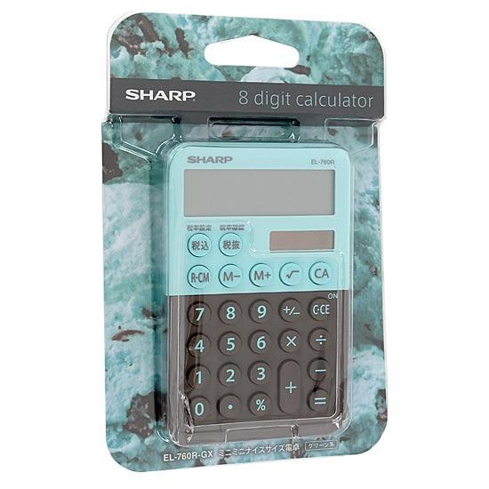 SHARP　カラー・デザイン電卓 8桁　EL-760R-GX　グリーン