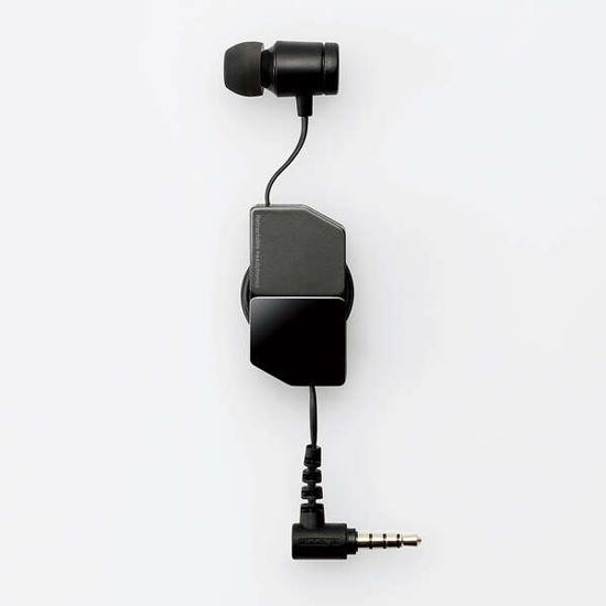 ELECOM　片耳巻取りイヤホン　EHP-FR10CMMBK