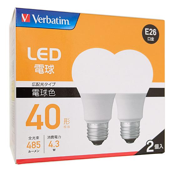 三菱ケミカルメディア　LED電球 Verbatim　LDA4L-G/LCV2X2　電球色