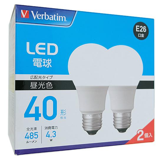 三菱ケミカルメディア　LED電球 Verbatim　LDA4D-G/LCV2X2　昼光色