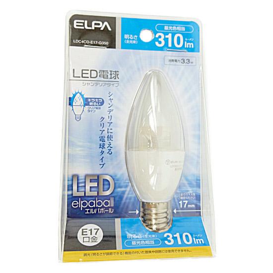 ELPA　LED電球 エルパボール LDC4CD-E17-G350　昼光色