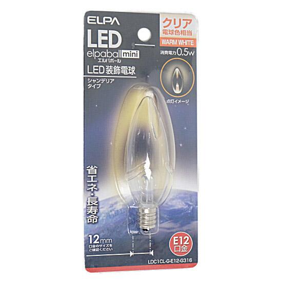 ELPA　LED電球 エルパボールmini LDC1CL-G-E12-G316　電球色