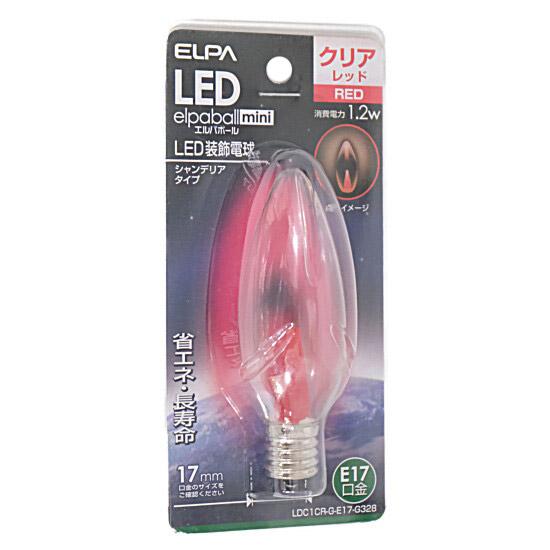 ELPA　LED電球 エルパボールmini LDC1CR-G-E17-G328　赤色