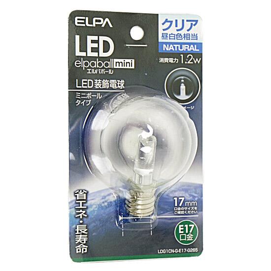 ELPA　LED電球 エルパボールmini LDG1CN-G-E17-G265　昼白色