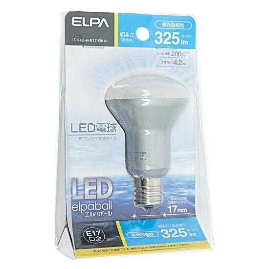ELPA　LED電球 エルパボール LDR4D-H-E17-G610　昼光色