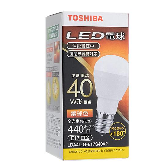 TOSHIBA　LED電球 電球色　LDA4L-G-E17S40V2