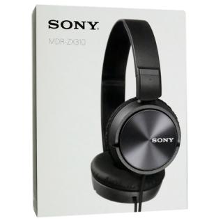 SONY製 ステレオヘッドホン MDR-ZX310 (B) ブラックの通販なら