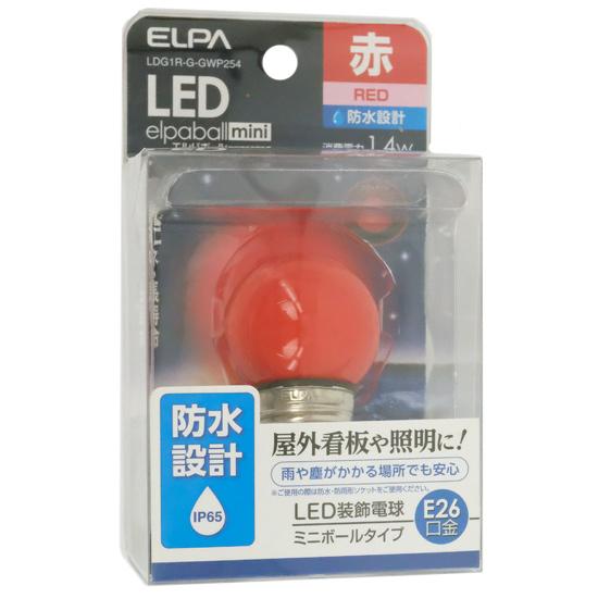 ELPA　LED電球 エルパボールmini LDG1R-G-GWP254　赤色