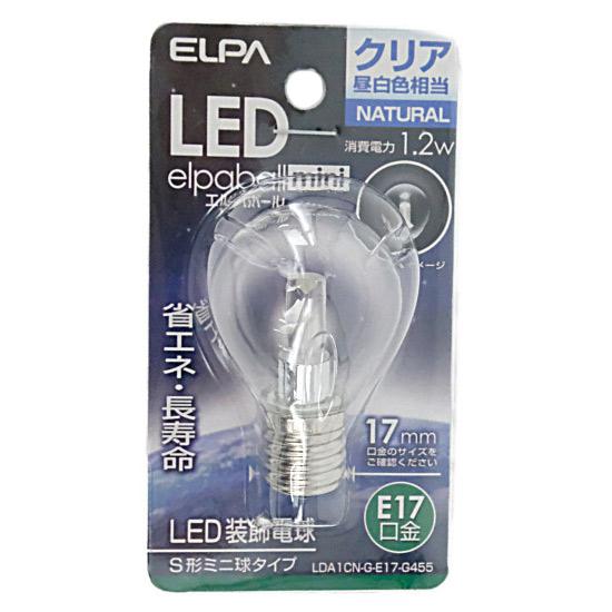 ELPA　LED電球 エルパボールmini LDA1CN-G-E17-G455　昼白色