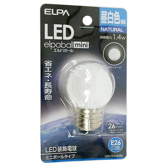 ELPA　LED電球 エルパボールmini LDG1N-G-G250　昼白色
