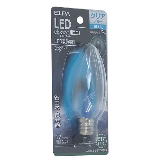 ELPA　LED電球 エルパボールmini LDC1CB-G-E17-G329　青色